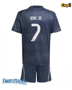Real Madrid Vinicius Junior #7 Echipament de Fotbal Replică 2025-26 Copii Deplasare (+ Șorturi)